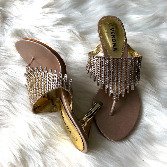 NEW elegant rhinestones sandals - evening shoes strass - Picture 1 of 12